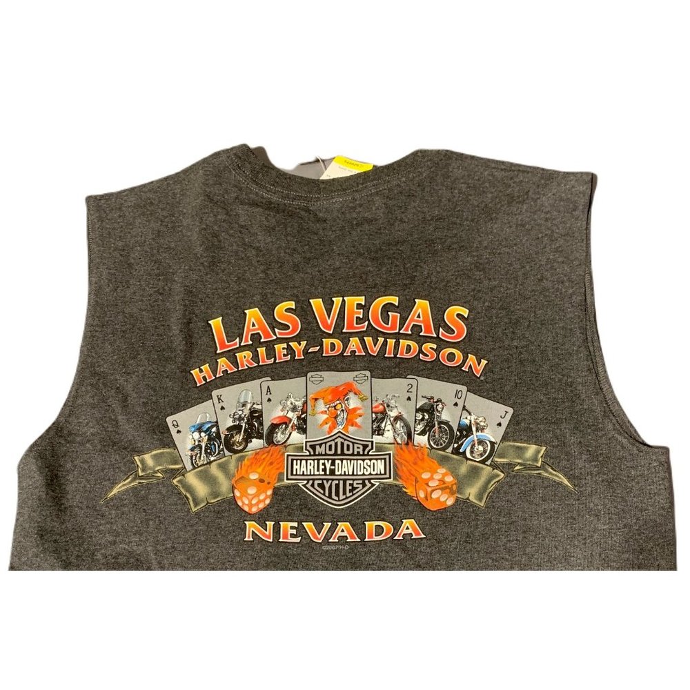 Harley Davidson Las Vegas Mens Tank Top Shirt NWT Size Large L  Double Sided  -
